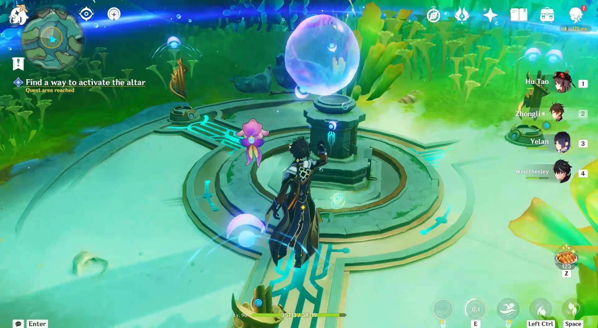 Place the Dew Bubble near the pillar (Image via HoYoverse)