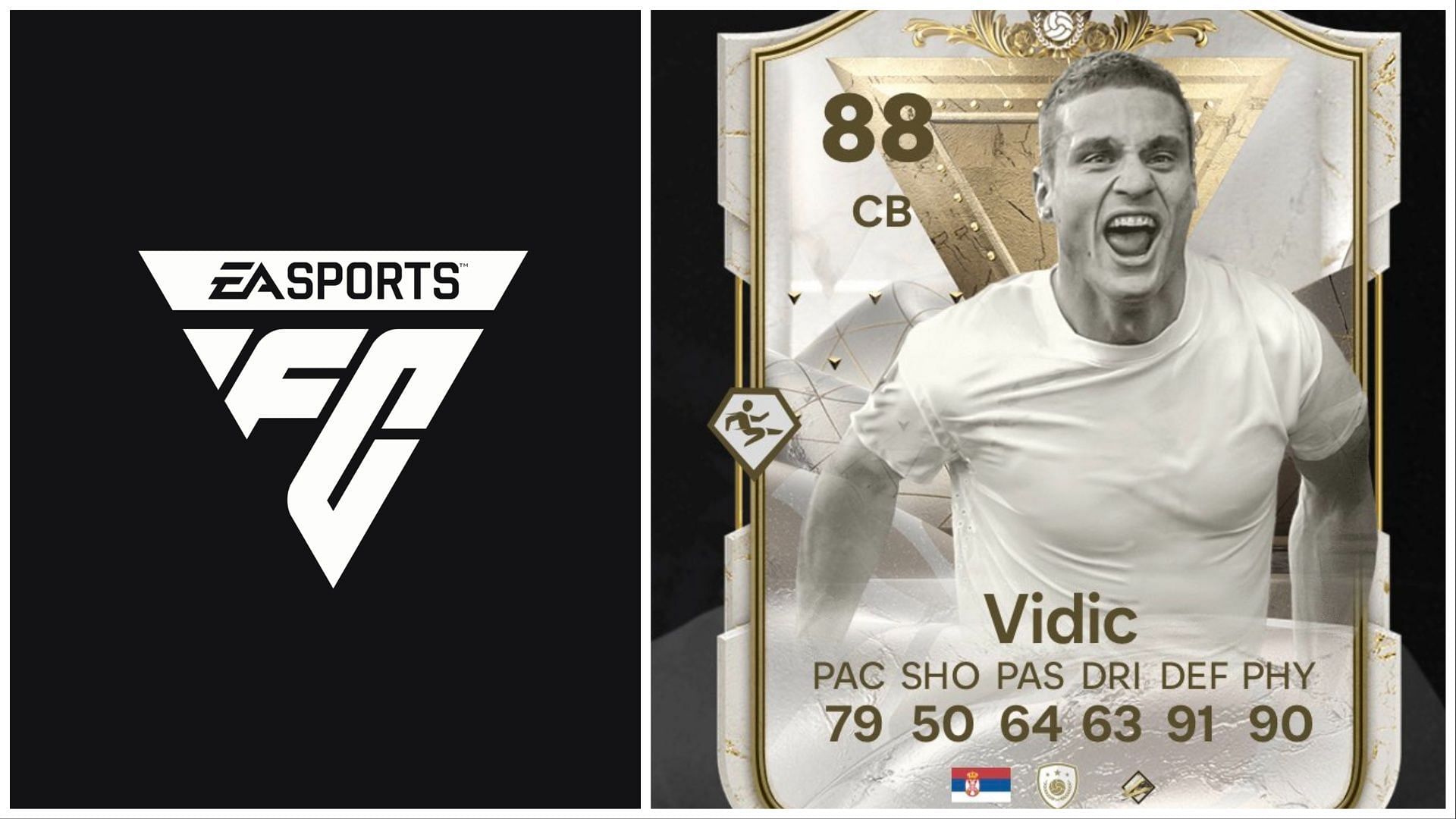 Centurions Icon Vidic is now live in EA FC 24 (Images via EA Sports)