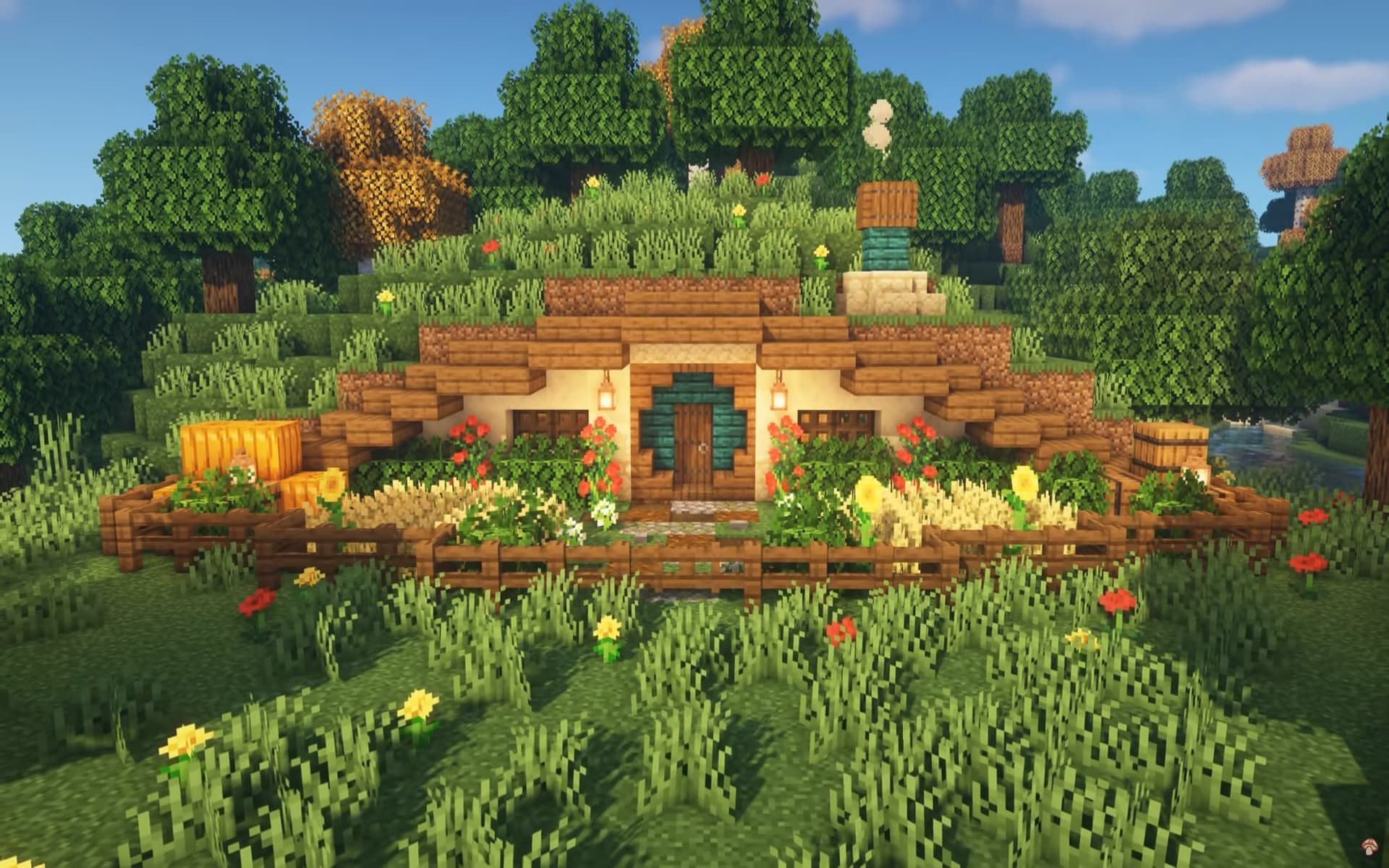 A Hobbit House built in Minecraft