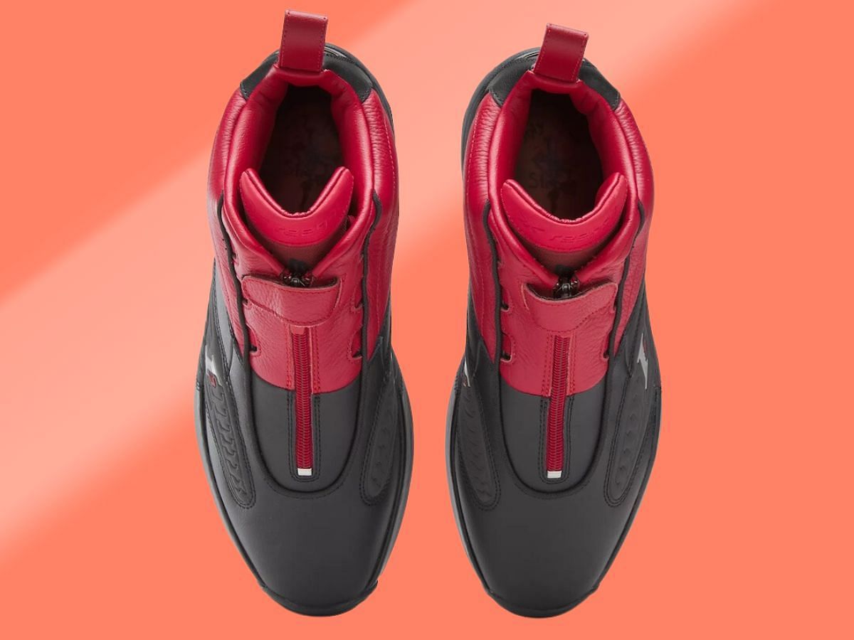 Reebok Answer IV Flash Red/Core Black-MGH Solid Grey sneakers (Image via SBD)