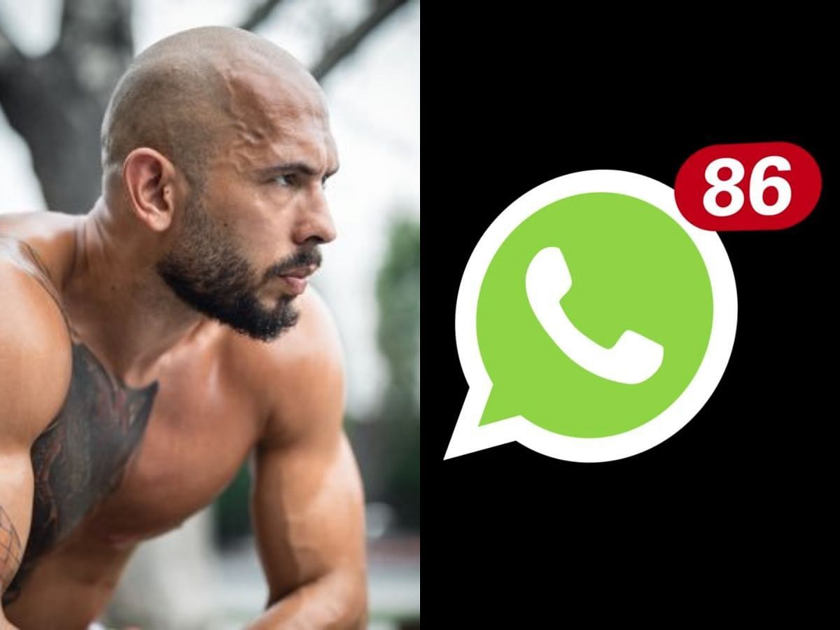 Andrew Tate has been banned from WhatsApp, claims the online personality (Image via Sportskeeda)