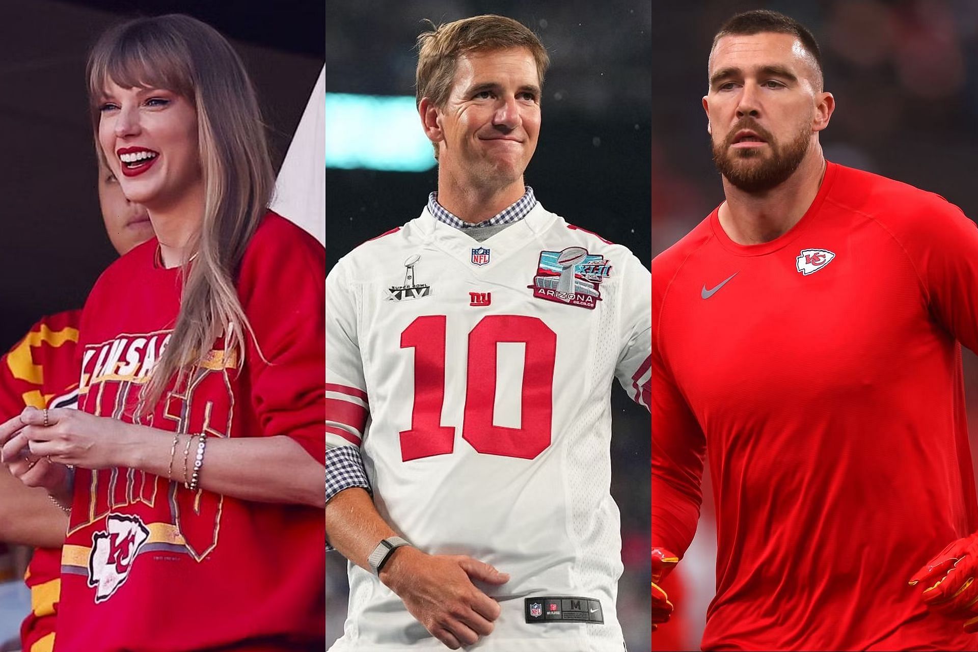 Eli Manning sets record straight on Travis Kelce reportedly trying to attend Taylor Swift&rsquo;s tour during Chiefs&rsquo; bye week