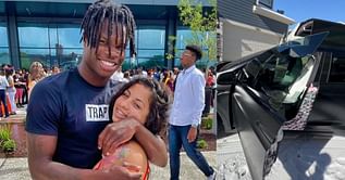 WATCH: Colorado WR Travis Hunter spoils GF Leanna with $130,740 worth Hello Kitty special Tesla Model X on her 22nd birthday
