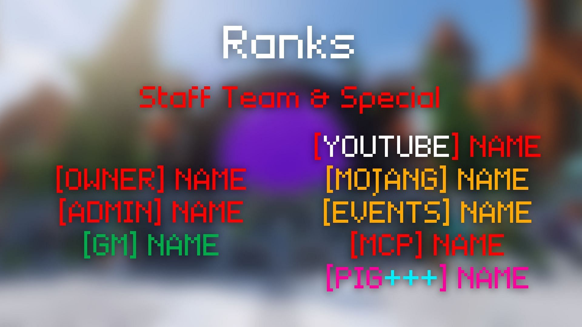 Special ranks are reserved for staff, content creators, and certain other Minecraft players (Image via IIFF/Hypixel Forum)