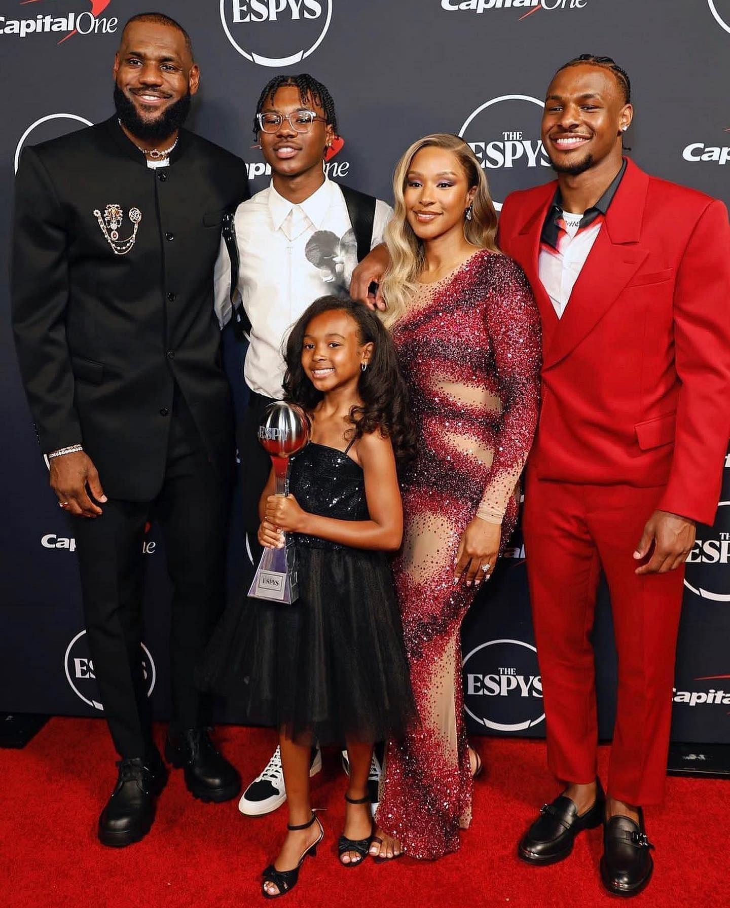 LeBron James wife and kids