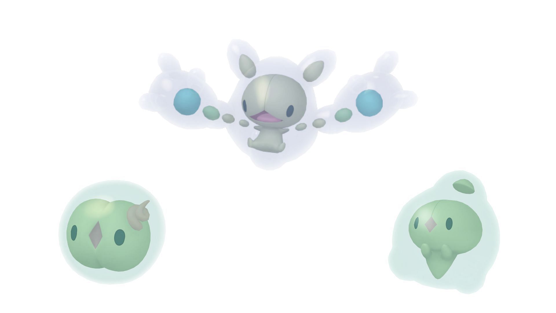 Shiny Solosis evolutionary line (Image via The Pokemon Company)