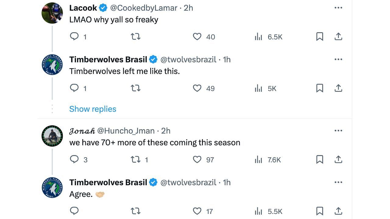 The Minnesota Timberwolves Brasil account had a savage celebration after the team&#039;s win over the Celtics