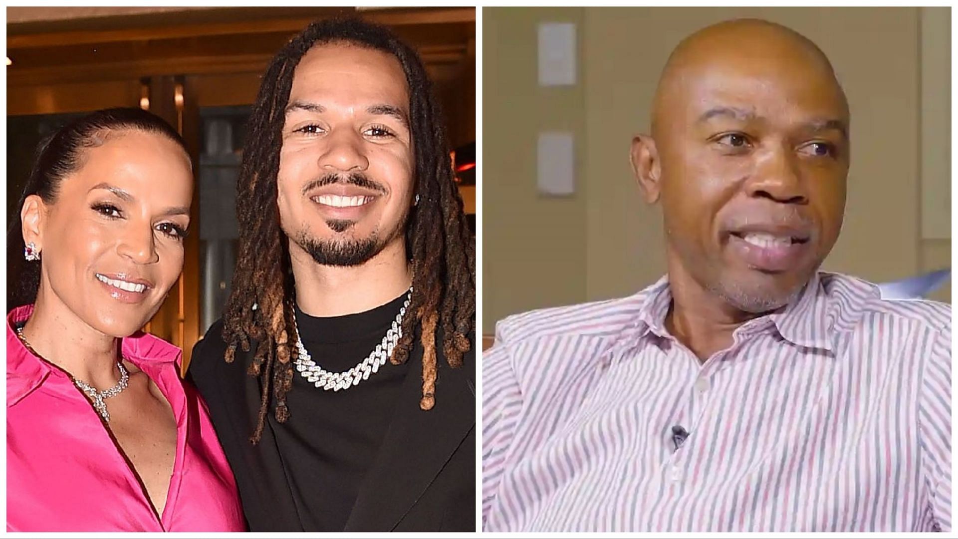 Cole Anthony (left) has a great relationship with his mother, Crystal McCrary (left) and his father Greg Anthony (right)
