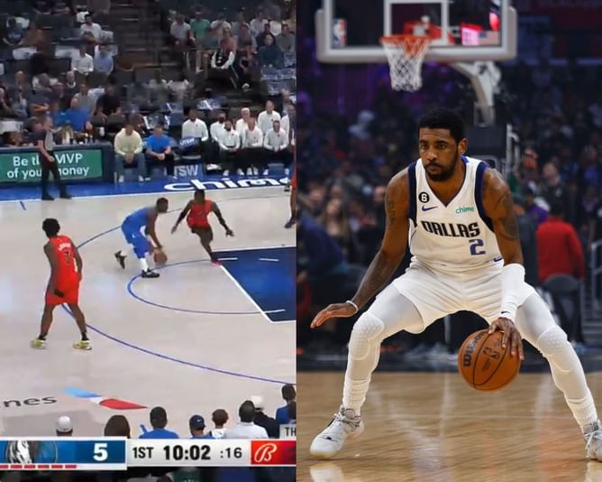 Watch: Kyrie Irving goes deep into his bag for tough layup on Dennis Schroder