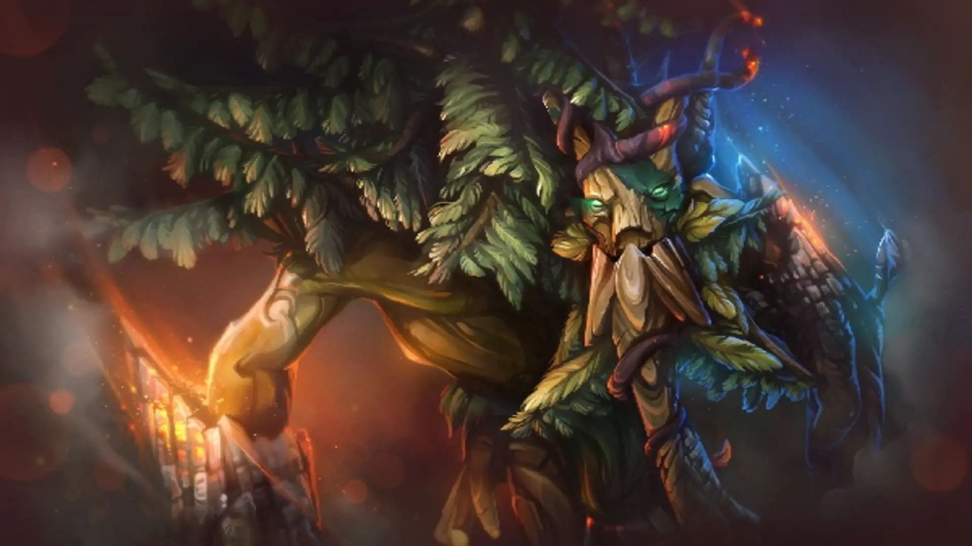 Treant Protector&#039;s Emberbark set (Image via Dota 2)