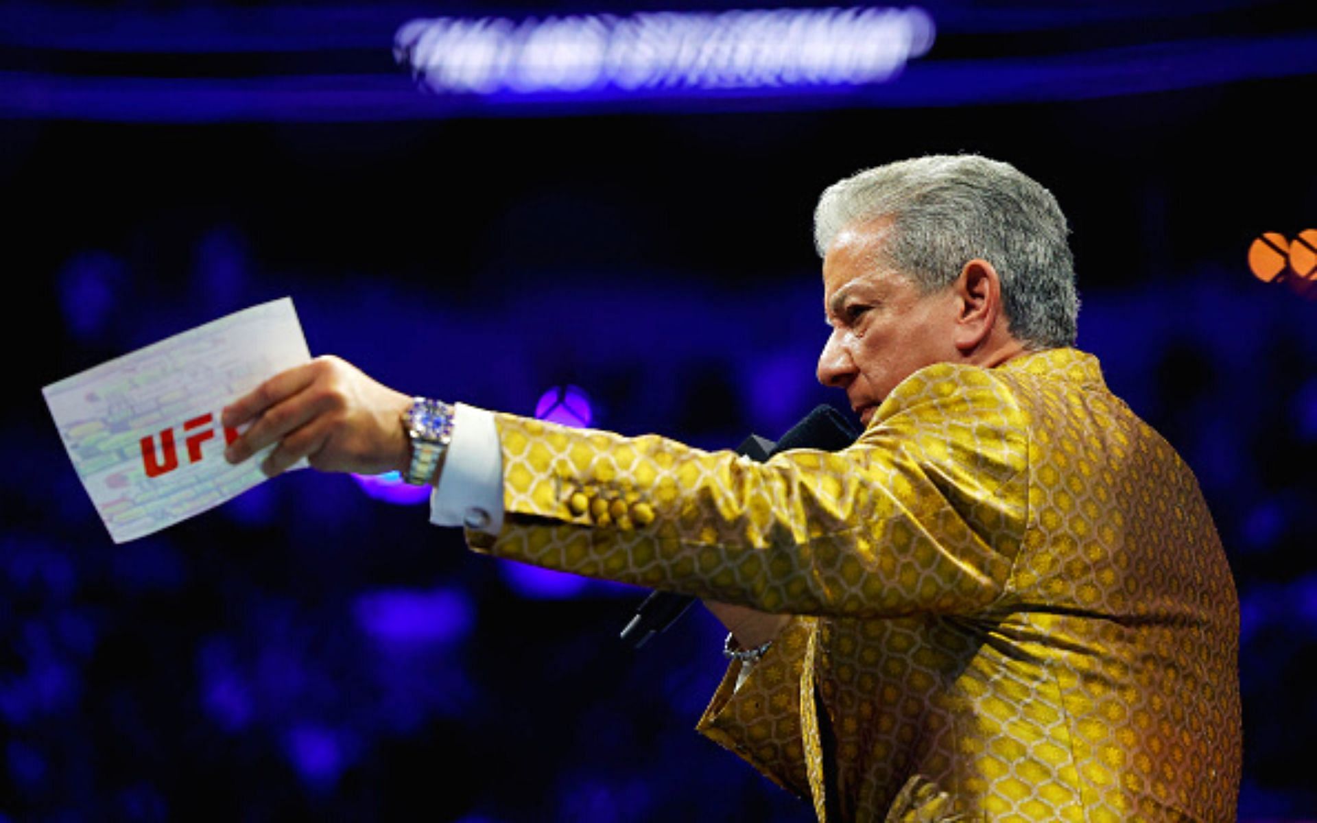 Bruce Buffer at UFC Fight Tonight [Image courtesy: Getty]