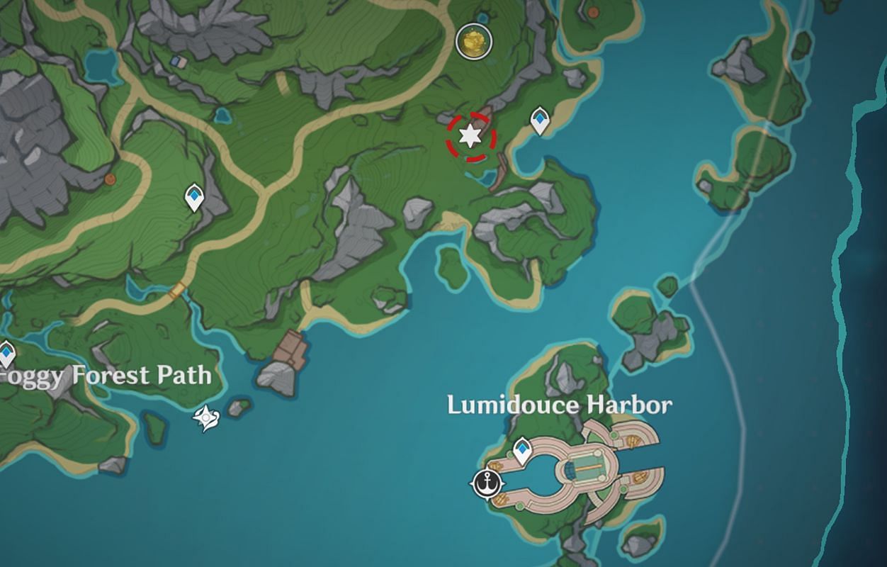 Shipwreck location in-game (Image via HoYoverse)