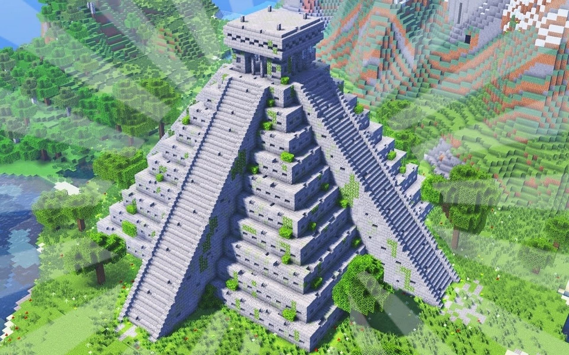 An Aztek Pyramid can be a great centerpiece for any build (Image via YouTube/N11cK)