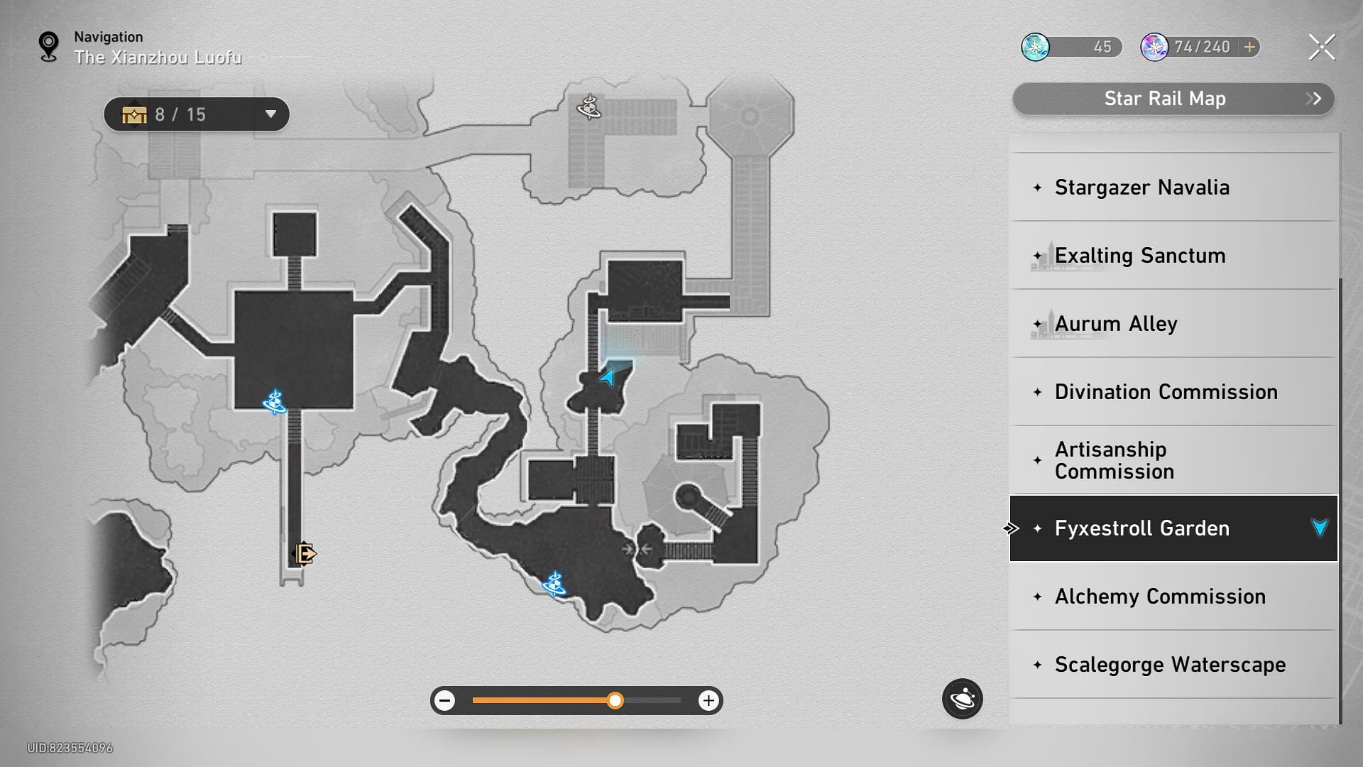 Honkai Star Rail Fyxestroll Garden Treasure Chest locations