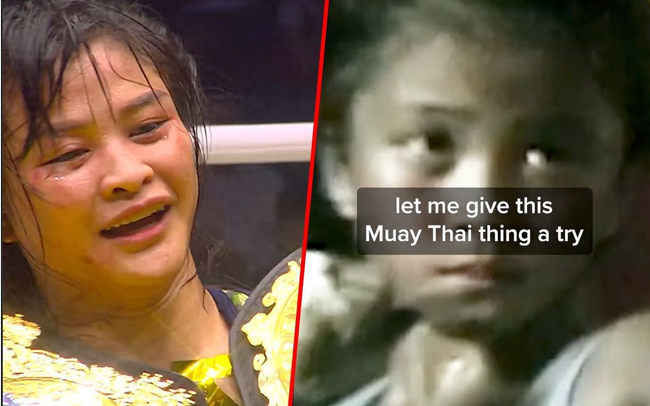 Stamp Fairtex (left) and Stamp when she was still young (right)