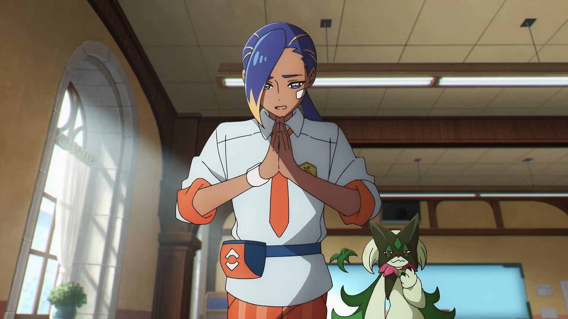 Aliquis apologizes to Ohara in Pokemon: Paldean Winds Episode 3 (Image via The Pokemon Company)