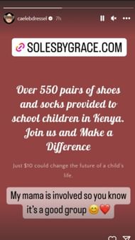 Dressel's Instagram story