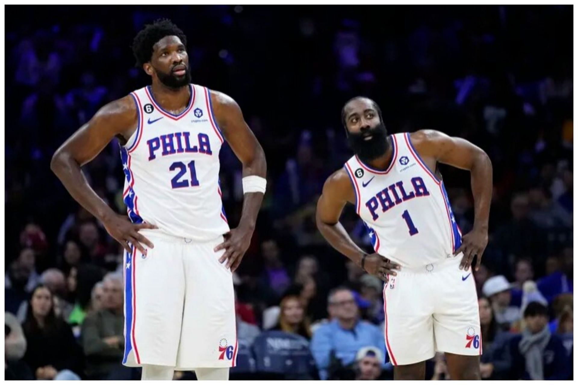 Joel Embiid (left) is confident about the Philadelphia 76ers