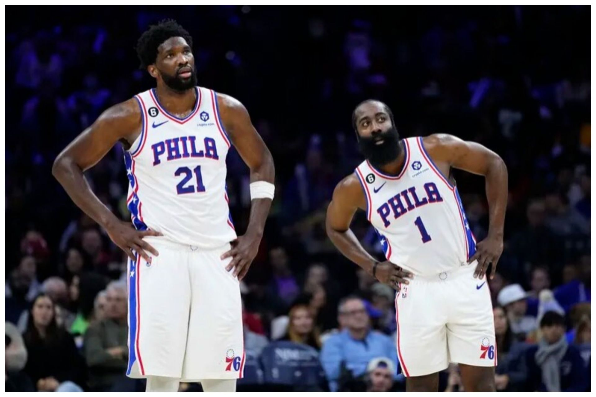 Joel Embiid (left) is confident about the Philadelphia 76ers