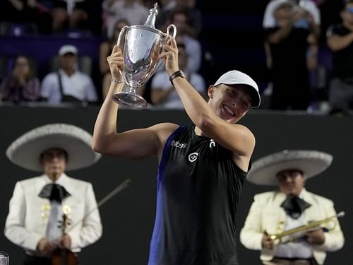 Swiatek after winning the 2023 WTA Finals