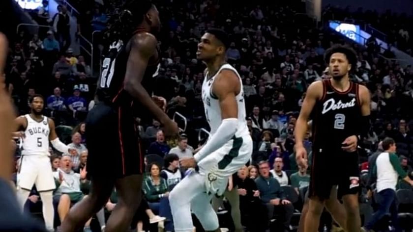 Bucks star Giannis Antetokounmpo ejected for 2nd technical foul against  Pistons - The San Diego Union-Tribune