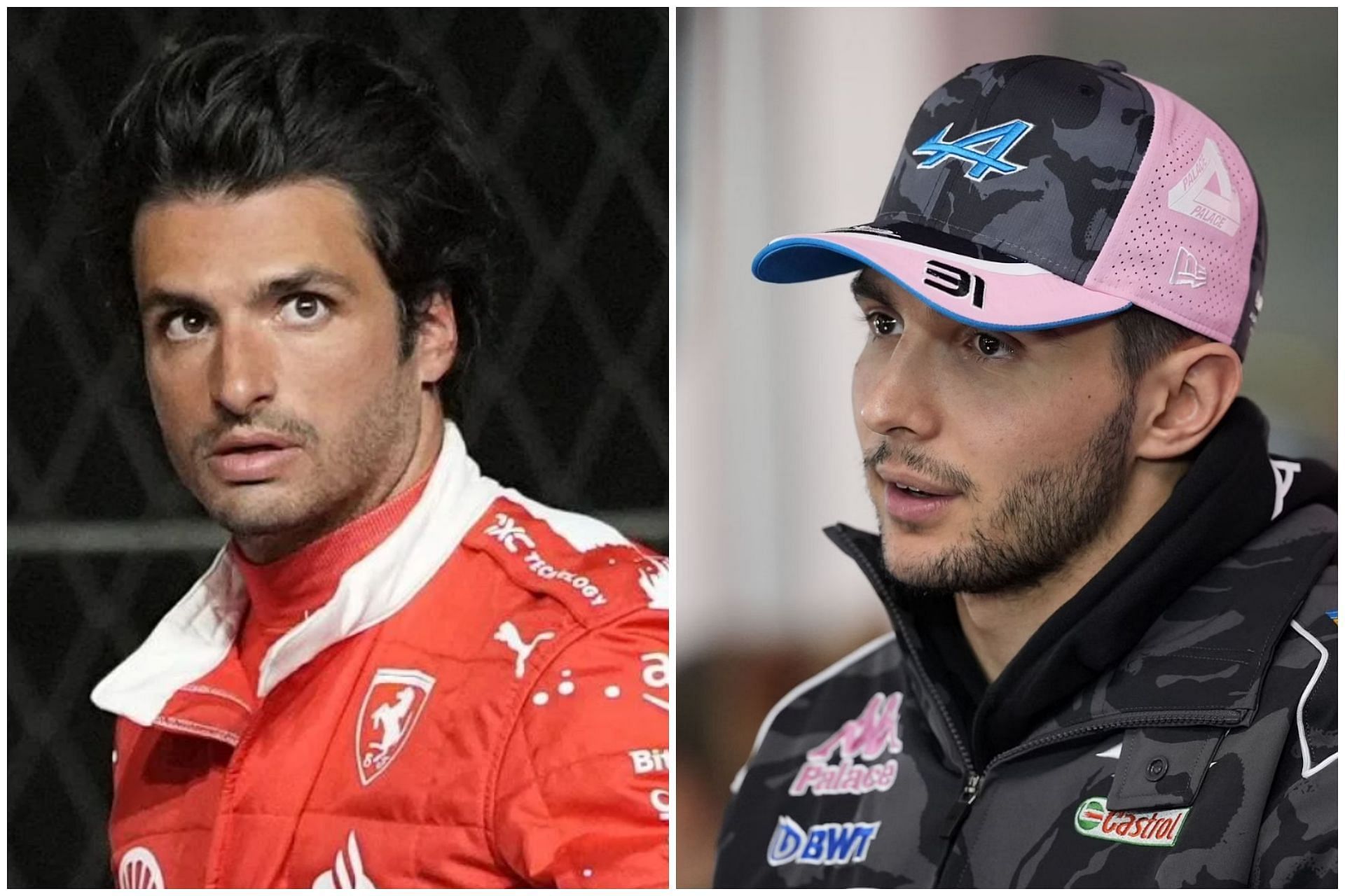 Carlos Sainz (L) and Esteban Ocon (R) (Collage via Sportskeeda)