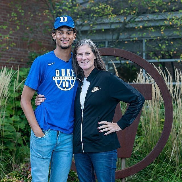 Dereck Lively II with his mother