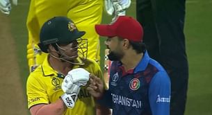 [Watch] Ex-SRH teammates David Warner and Rashid Khan argue during AUS vs AFG 2023 World Cup clash