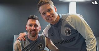 "The greatest of all time" - Lionel Messi's Inter Miami teammate poses with the Argentine superstar following his 8th Ballon d'Or win