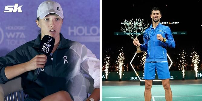 Iga Swiatek congratulates Novak Djokovic on Paris Masters triumph