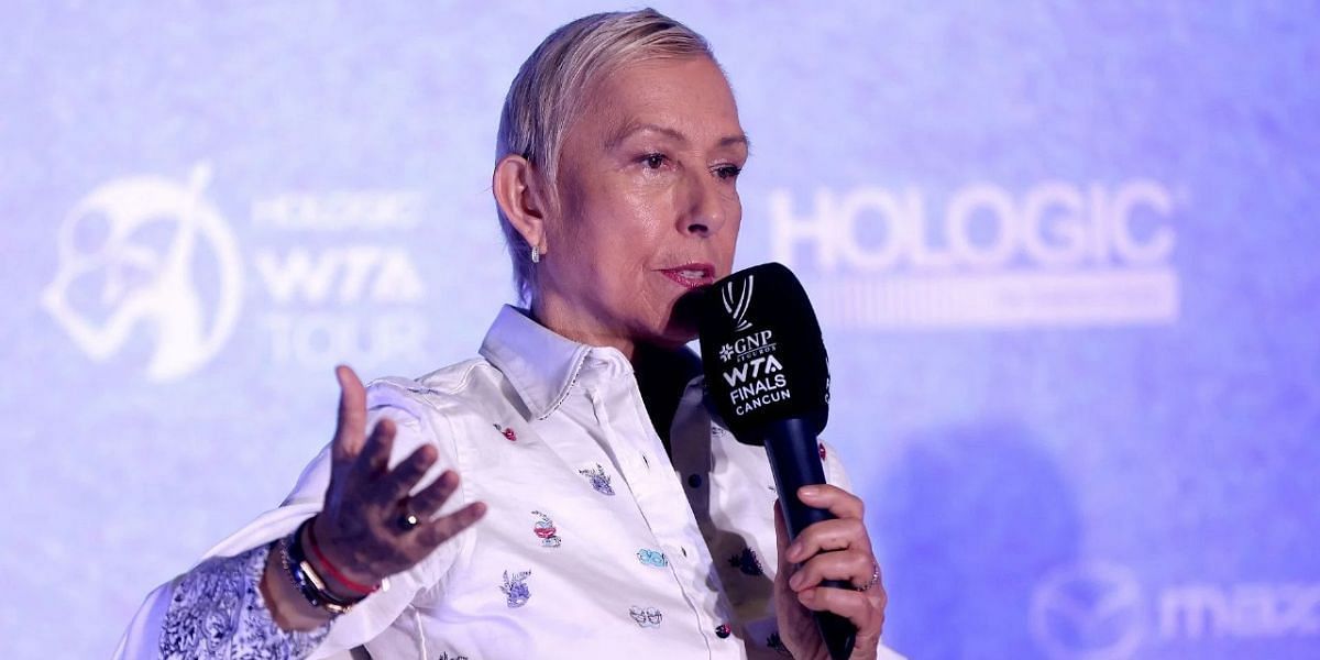 Martina Navratilova pictured at the 2023 WTA Finals