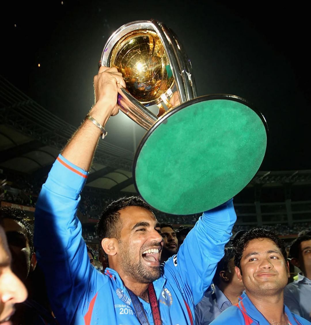 Zaheer Khan lifting the 2011 ODI World Cup [Getty Images]