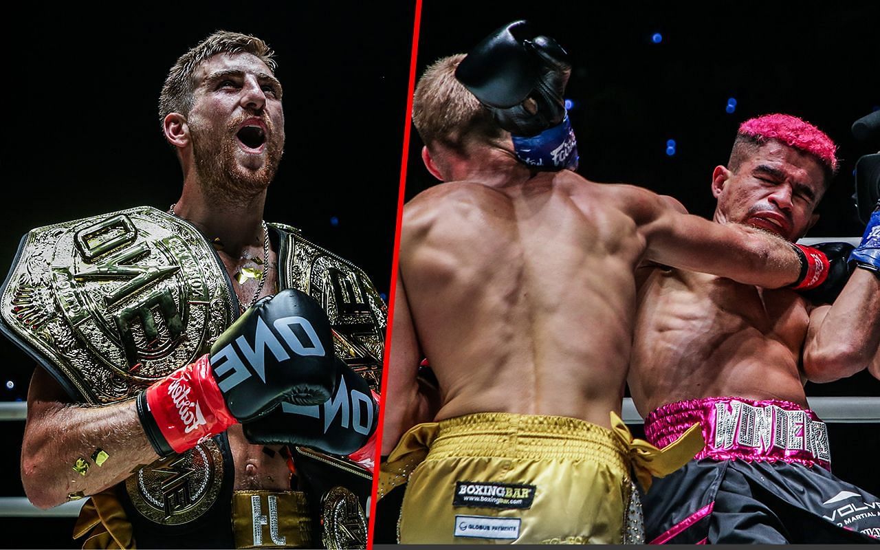 Two-sport ONE world champion Jonathan Haggerty (L)  -- Photo by ONE Championship