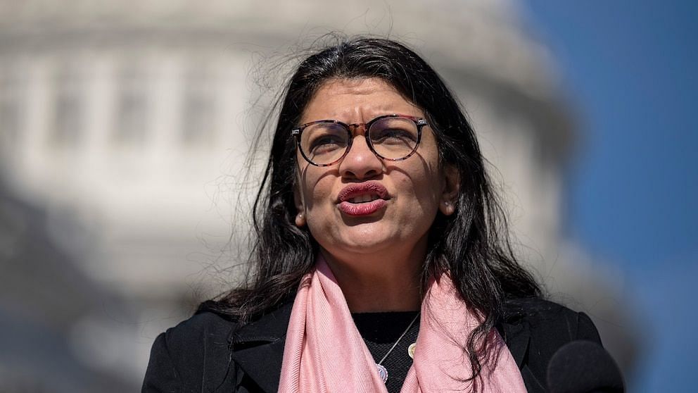 Social media users lash out at Tlaib as the US Representative chanted &quot;From the River to the sea&quot;: Reactions and meaning explored. (Image via ABC News)