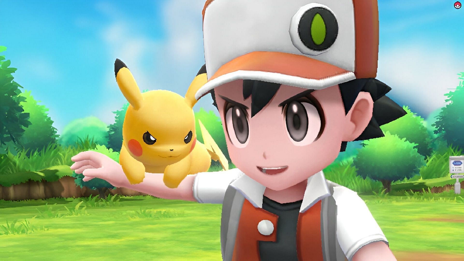 Red and Pikachu in Let&#039;s Go Pikachu/Eevee! (Image via Game Freak)