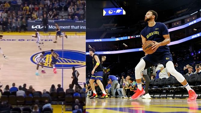 WATCH: Steph Curry dribbles past entire Thunder team, showing off impeccable ball-handling skills