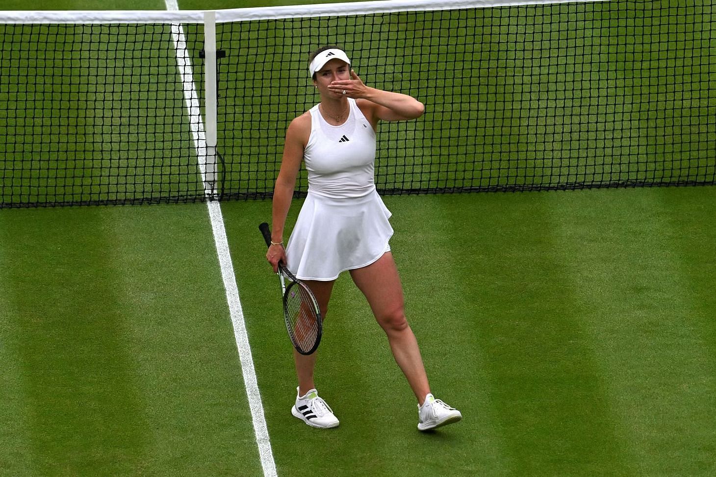 Svitolina in action at Wimbledon 2023