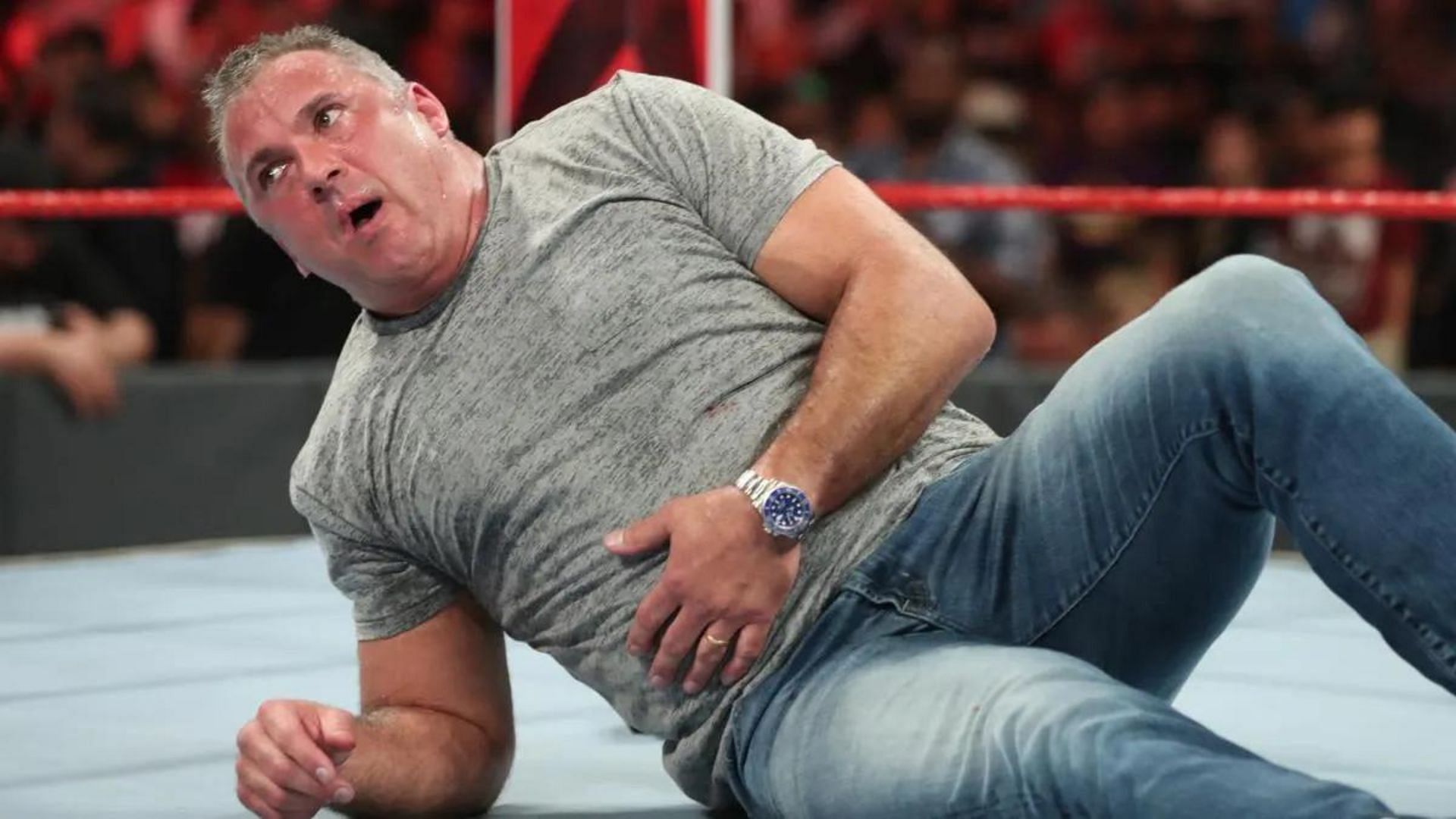 Which WWE legend knocked out Shane McMahon?