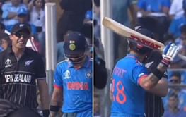 [Watch] Virat Kohli and Tim Southee engage in playful banter during IND vs NZ semi-final