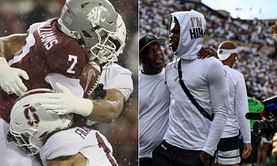 Watch: Travis Hunter has heated moment with Kyle Williams on sidelines of Colorado vs Washington State game