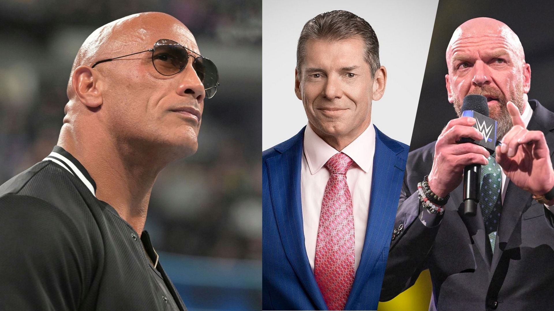 The Rock, Vince McMahon, Triple H