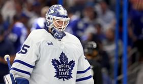 VIDEO: Ilya Samsonov livid with self after being pulled out again vs Tampa in first period