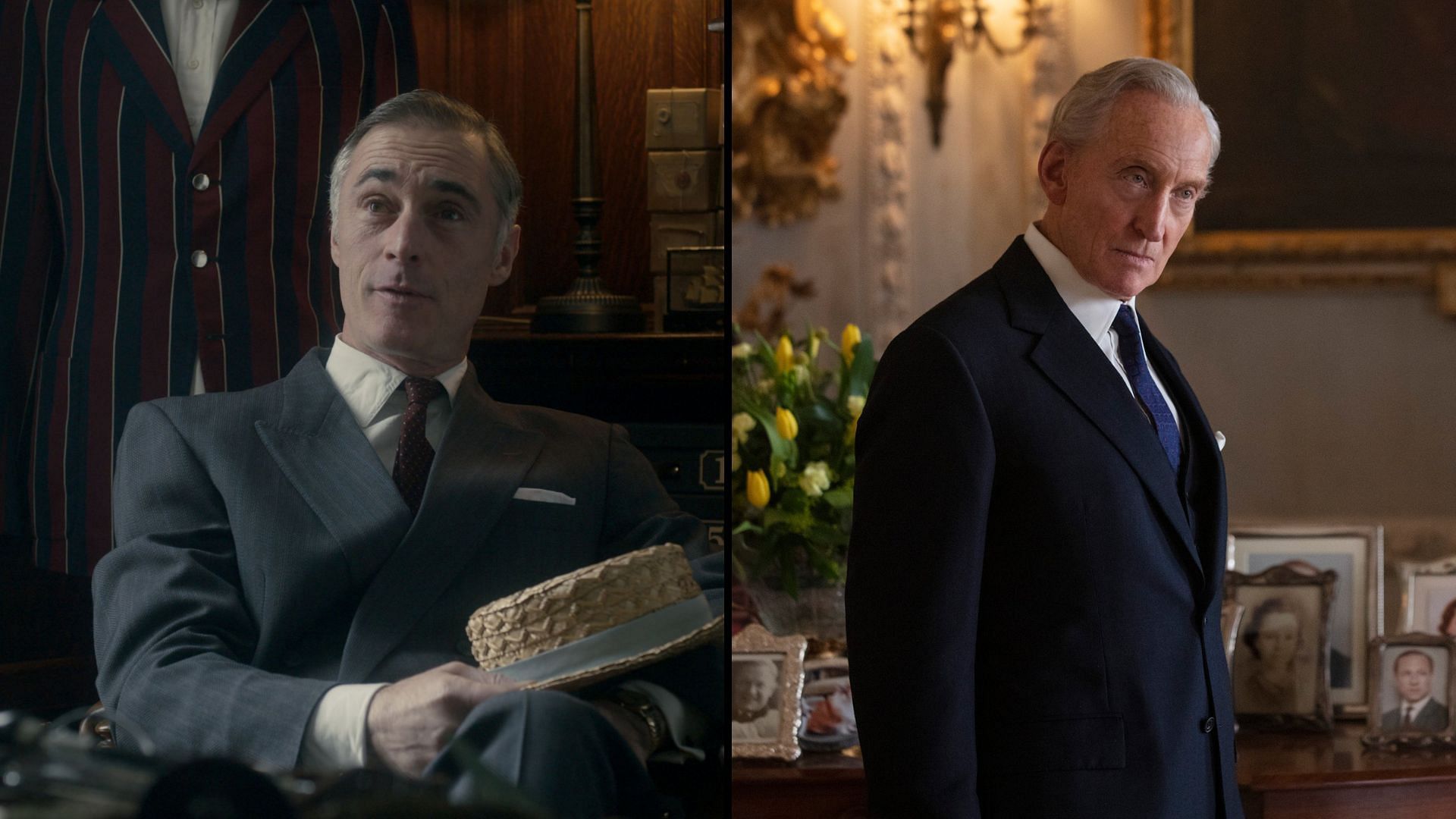 Greg Wise and Charles Dance as Lord Mountbatten/Dickie (Images via Netflix)