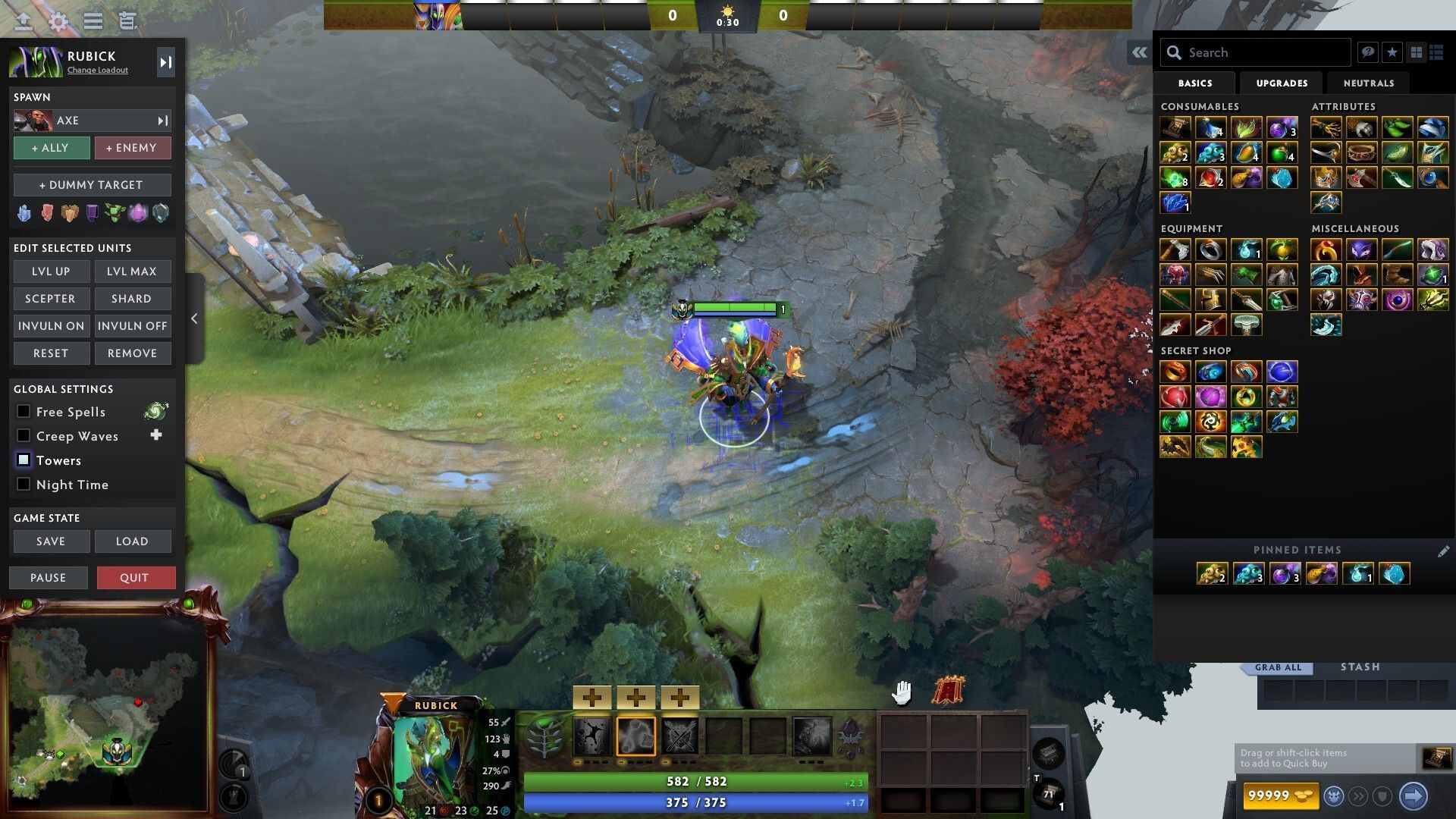 Shop in the game (Image via Dota 2 and Sportskeeda)