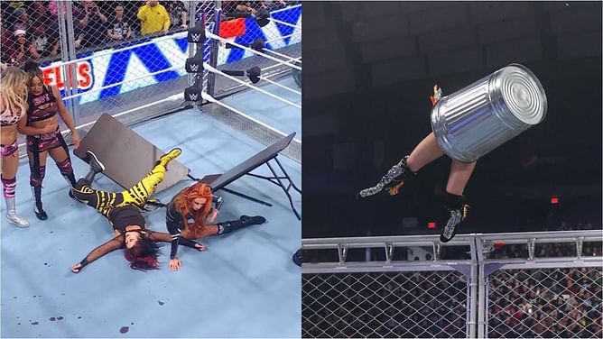 All 6 weapons used in the Women's WarGames match at WWE Survivor Series 2023