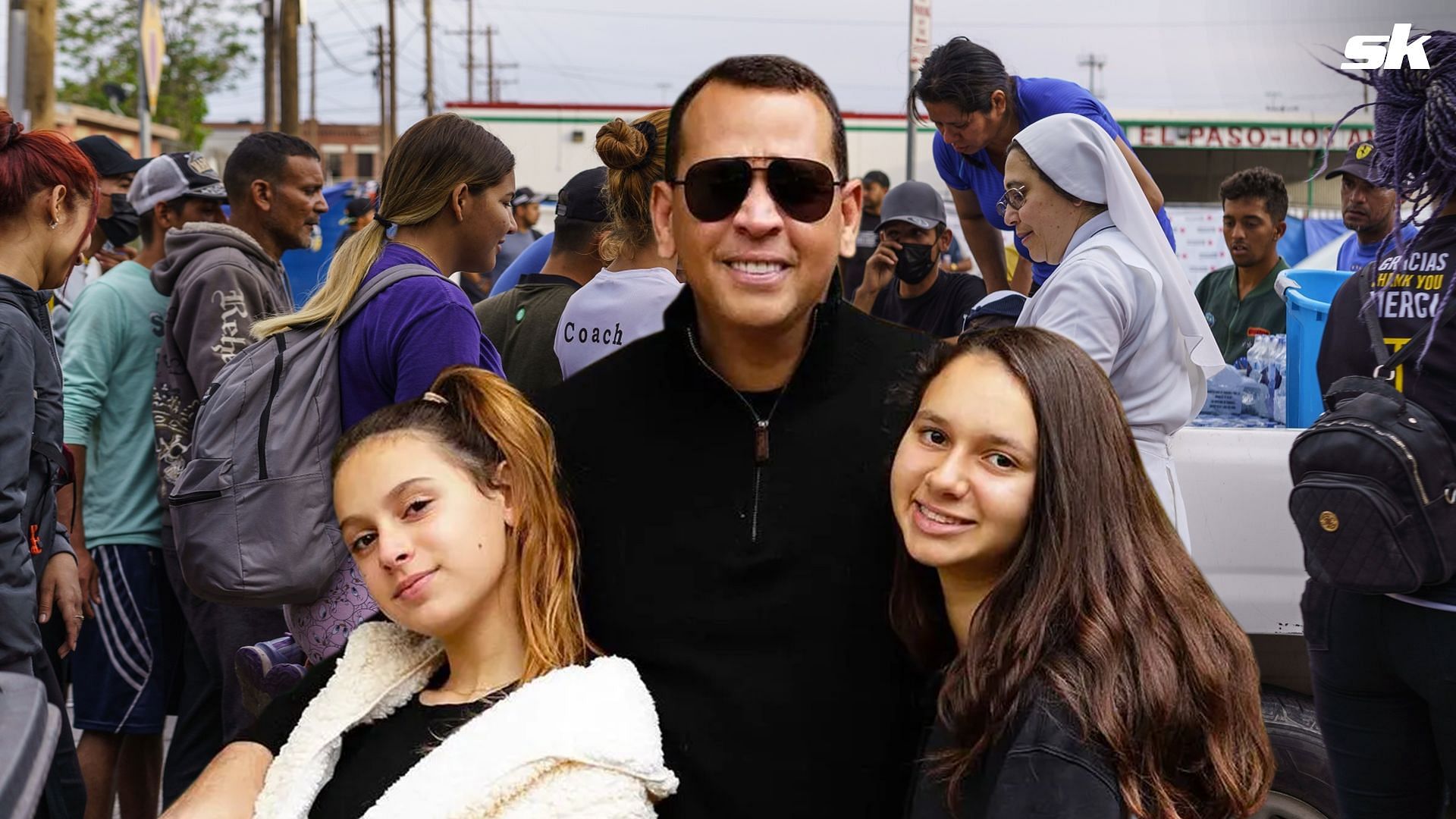 Alex Rodriguez and his daughters are giving back this Thanksgiving season