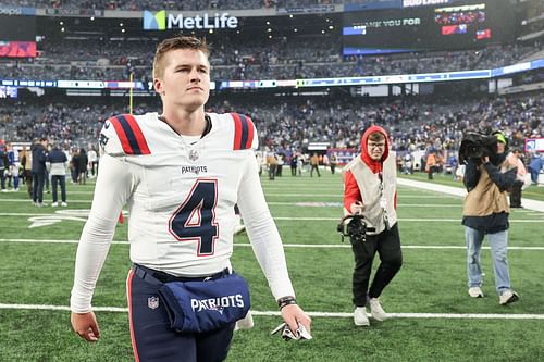 Bailey Zappe at New England Patriots v New York Giants