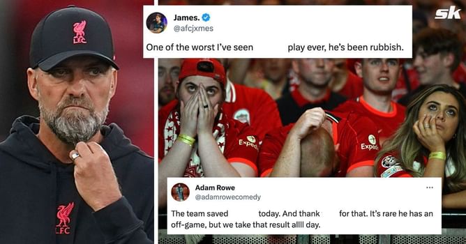 “He’s been rubbish”, “Get back to business” - Fans admit Liverpool star was saved by teammates in 1-1 draw with Manchester City