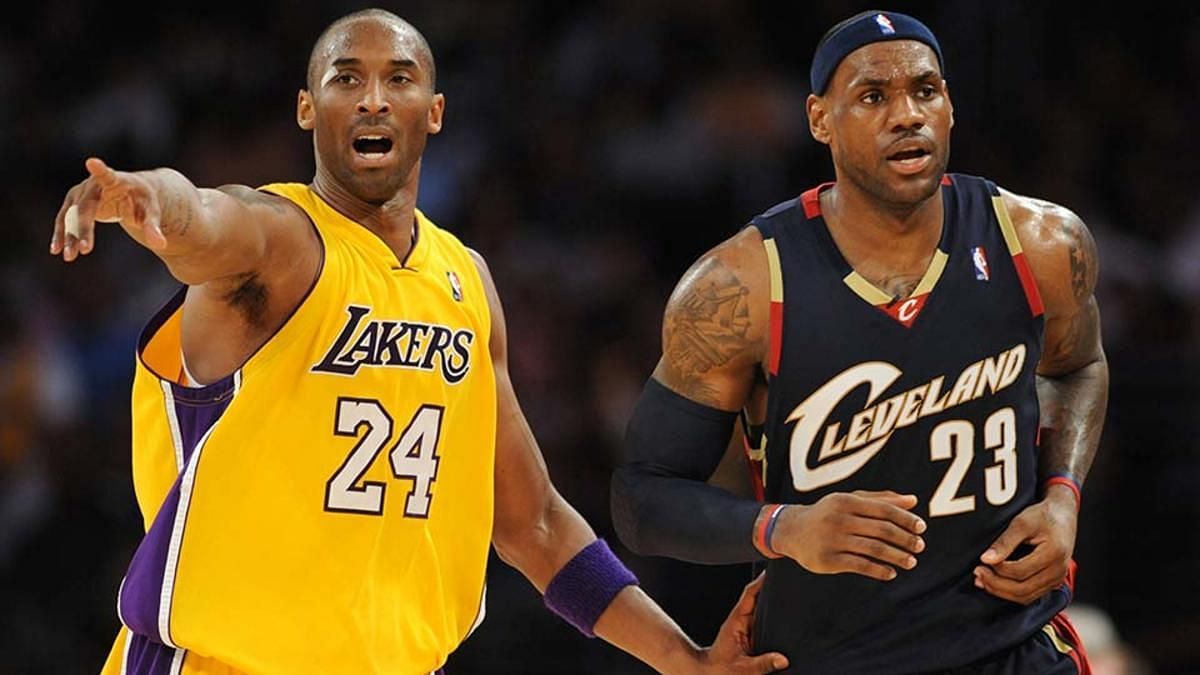 Kobe Bryant (left) and LeBron James