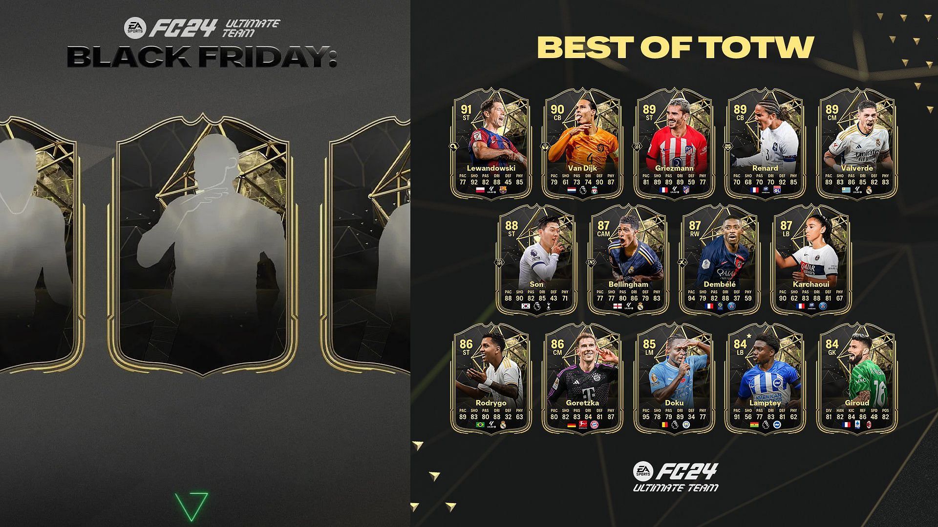 The Black Friday Best of TOTW is live in EA FC 24 (Image via EA Sports)